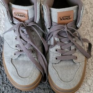 Gray Van's high tops youth 3
